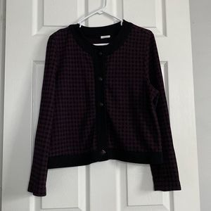 Vintage WEEKENDERS Checkerboard Cardigan Medium